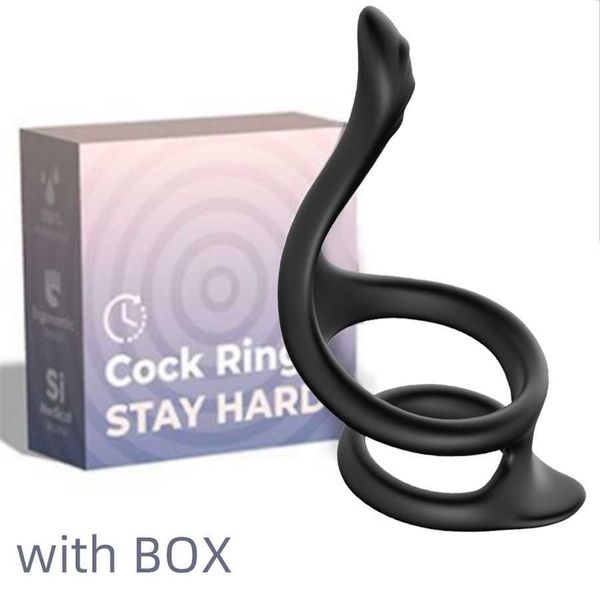 

cockring sleeve penis ring time delay male intimate toys adults products for men couple cock rings anal plug 80% online store