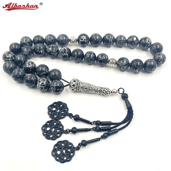 

bangle tasbih gemstone natural black turquoise stone turkish jewelry muslim misbaha 33 rosary bead islamic prayer bead ramadan eid gift