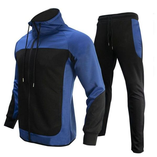 

2023new mens tracksuit sweat suits jogger suit jacket pants men sportswear two piece sets all cotton autumn winter running pant tech fleece, Black;brown