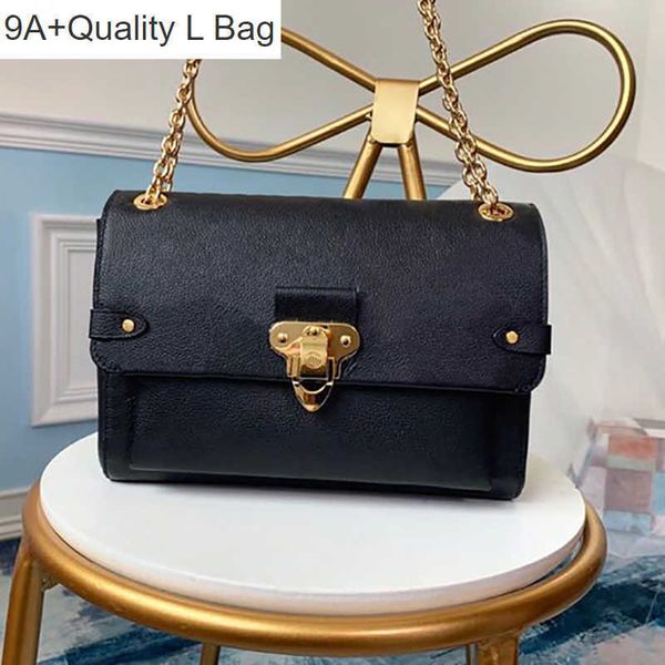 

2023 new 9a l bag luxury underarm bag designer chain bag m44151 vavin pm genuine leather flap bags 25cm high imitation shoulder bag zl025, Black