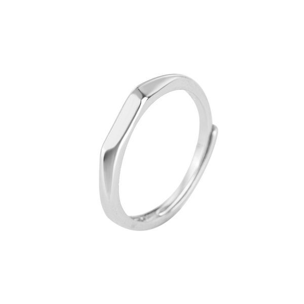 

personalized glossy ring for female niche design high-end light luxury fashion and vegetarian ring with open index finger ring, Silver