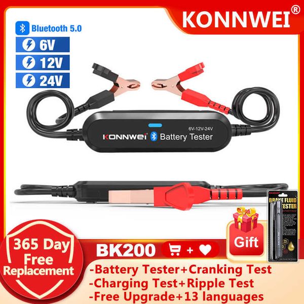 

automotive repair kits konnwei battery tester bk200 car charger 12v 24v 6v inspection tools bk100 motorcycle automotive battery analyzer pk