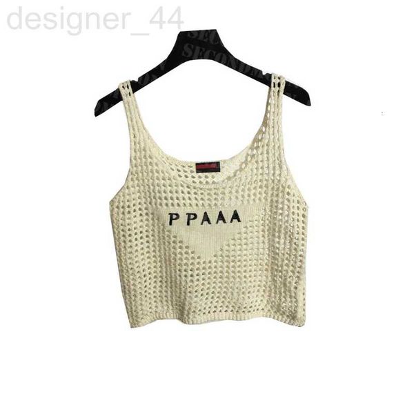 

women's tanks & camis designer women holltanks summer breathable knitted vest designer sleeveless embroidery casual vests 8lnk, White