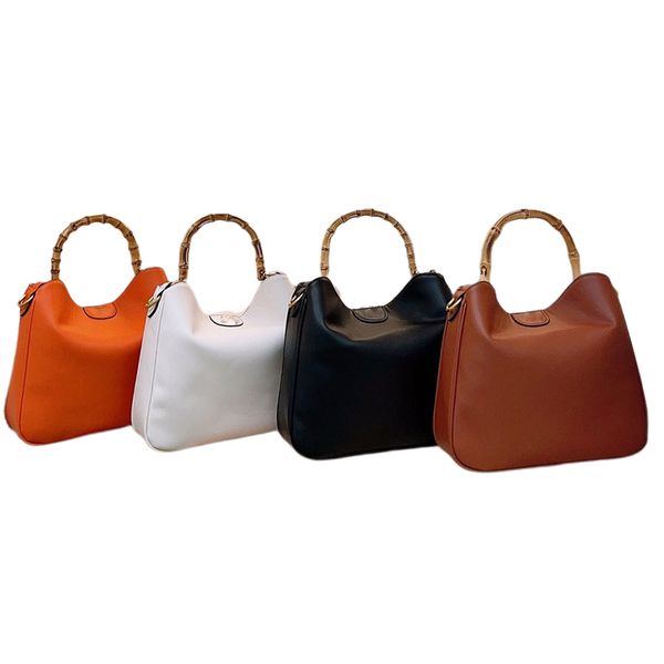 

designer vintage diana mini shoulder bag for women luxury small black white orange chocolate leather bamboo crossbody tote bags classic purs