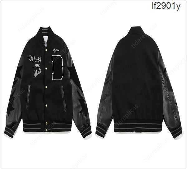 

2023 cotton coat designer jackets bomber mens jacket windbreaker varsity windbreak stamping casual flying shark baseball jacket padded woole, Black;brown
