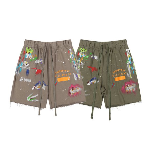 

zuma sweat shorts french 2023 gym galleryse de pts mens casual sports shorts pants designer colorful ink-jet hand-painted french classic pri