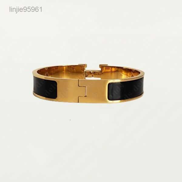 

classic bracelet designer 18k gold bangle luxury brand enamel for men women birthday mother' jewelry holiday 2ojy9, Black