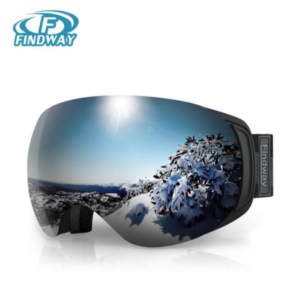 

ski goggles findway aldult pro for women men 100 uv 400 protectioninterchangeable lens anti fog over glasses snowboard 2210215059583