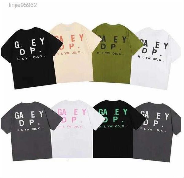 

women men's t-shirts designer galleryes shirt alphabet print trendy basic casual fashion short t-shirt half sleeve tees oversize0oyb, White;black