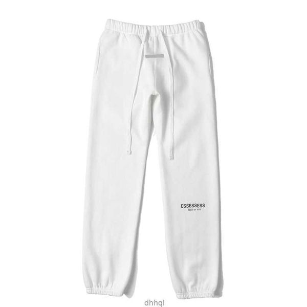 

men's fashion designer essentail mens pants essen casual letter reflective sweatpants jogging trousers hip pop streetwear qualityzj19c, Black