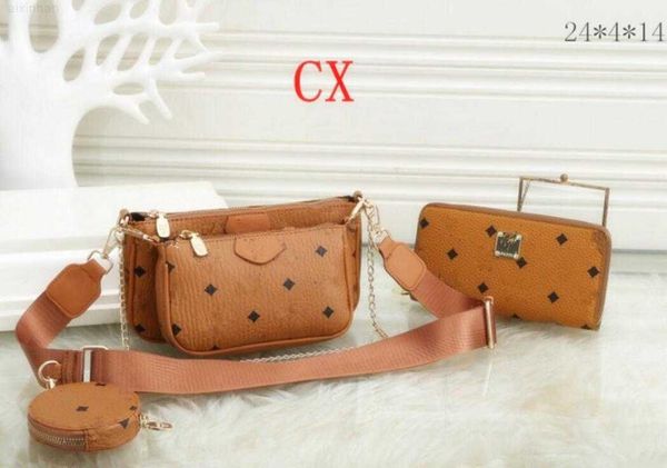 

2021 women luxurys designers bags womens crossbody bag genuine handbags purses lady tote coin purse three item#336