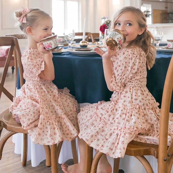 

girl's dresses preschool casual summer white country youth girls' wedding party elegant high waist children's dress g220523, Red;yellow