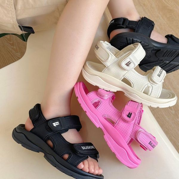 

sandals kids shoes wedge child summer platform boys girls f12612, Black;red