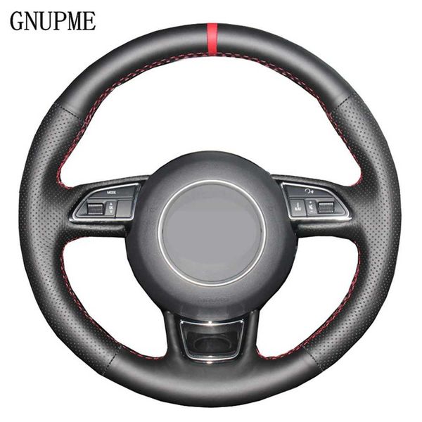 

black car steering wheel cover for audi a1 8x a3 8v sportback a4 b8 saloon avant a5 8t a6 c7 a7 g8 a8 d4 s1 8x s3 s4 g230524 g230524