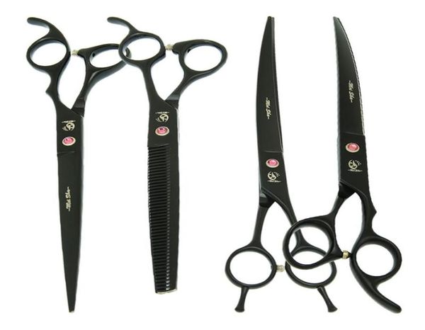

japan steel 8quot professional pet grooming scissors animals hairdressing cutting thinning shears dog updown curved tijeras b001079414