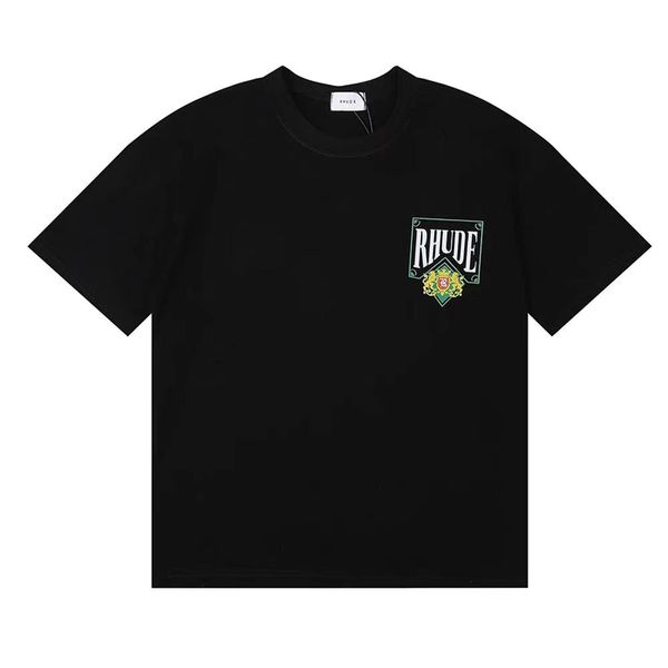 

womens t shirt designer t shirt womens rhude tees pure cotton breathable summer new loose letter printing clothing, White
