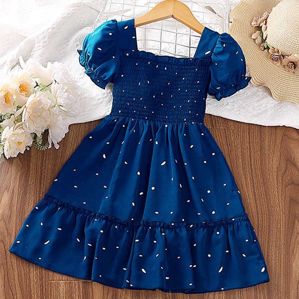 

girl's dresses summer blue casual skirts for girls shortsleep dot dress clothes fashion toddler baby beach simple cost 1-6 years g22052, Red;yellow