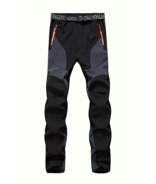 

skiing pants winter men warm softshell fleece snowboard outdoor sport hiking trousers grey camping climbing breath snow8712285