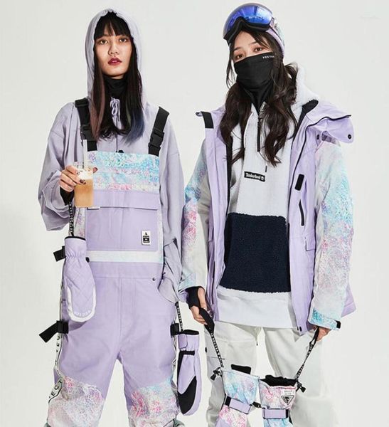 

skiing jackets 2022 women ski jacket outdoor sports snowboard men warm winter clothing coat hooded suit windproof waterproof6670081