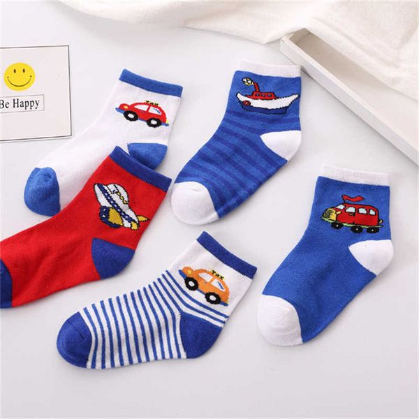 

socks 5 pairs/batch of autumn winter cotton boys girls fashionable sports soft for babies cute and breathable children's socks g220524, Pink;yellow