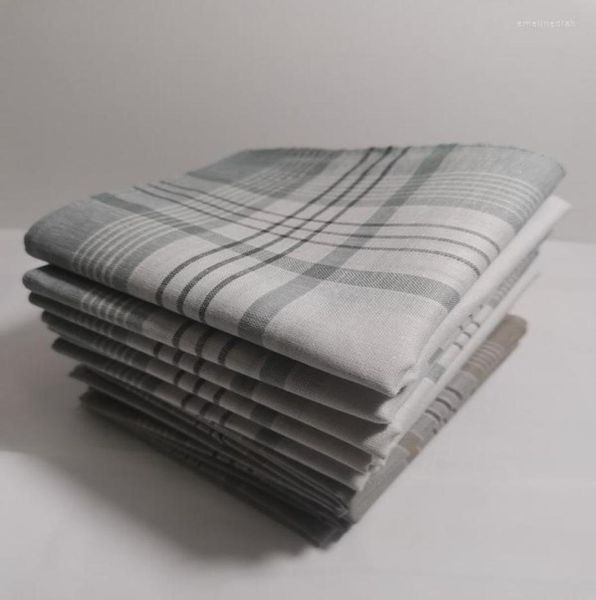 

bow ties 2022 arrival pure cotton fine hanky classic men039s handkerchiefs 12pack solid plaid set fast9087229, Black;gray