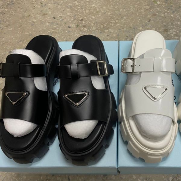 

monolith foam rubber sandals soft padded nappa leather wedge slippers women leather slides triangle summer platform sandal dress casual shoe, Black