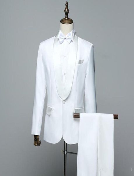 

new men suits for wedding handsome groom tuxedos black shawl lapel slim fit male suit groomsmen suit 2 pieces jacketpants costume7635632, Black;gray