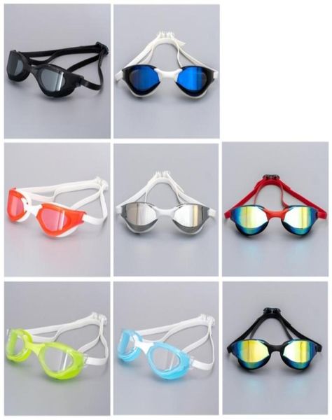 

swimming eyewears waterproof clear vision swim glasses uv protection no leak silicone frame and strap men women 2203246072249
