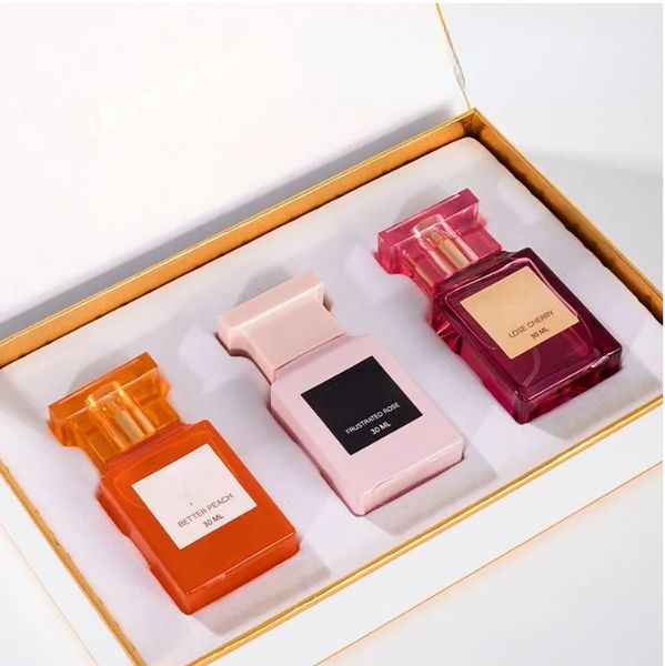 

3 bottle set women perfume lost cherry bitter peach rose perfume gift box set light fragrance for girlfriend valentine's day gift