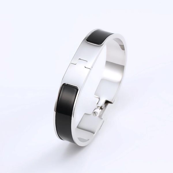 

mens gold bracelet designer bracelet h letter bangle luxury fashion style titanium steel jewelry gift amazon bangles hand cuff bracelet bijo, Black