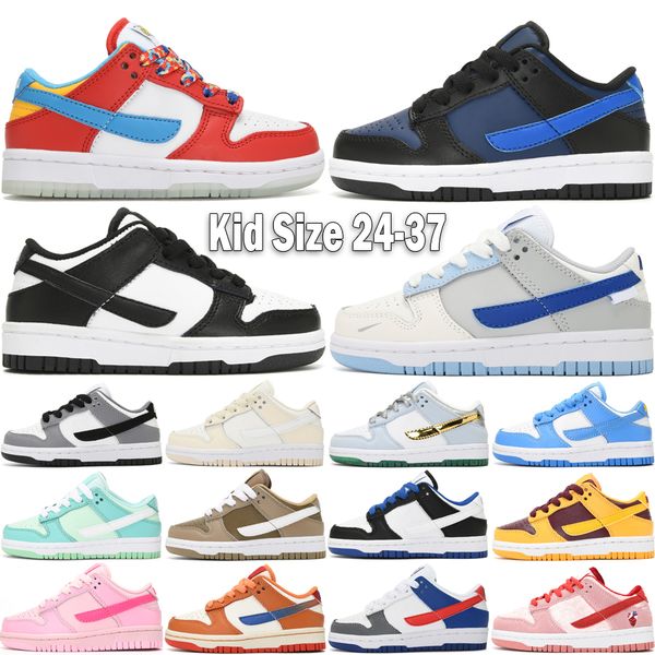 

classic sb kids running shoes designer infant sneakers white black panda midnight navy coconut milk coast light menta sbdunk children women