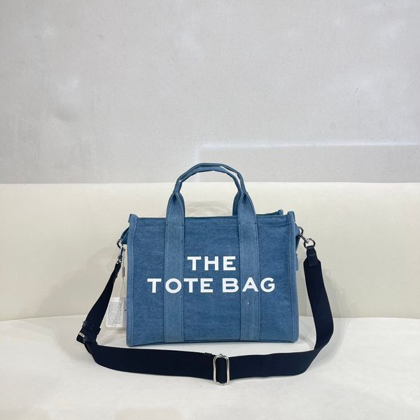 

the tote bag blue denim designer distressed casual shoulder for woman crossbody purse weekend bags shopping traveling wallet 3 sizes