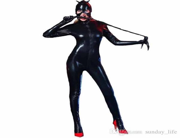 

plus size mxxl lingerie bodysuit open crotch leather teddy vinyl leotard fetiche spandex latex catsuit women bodystock5372284, Red;black