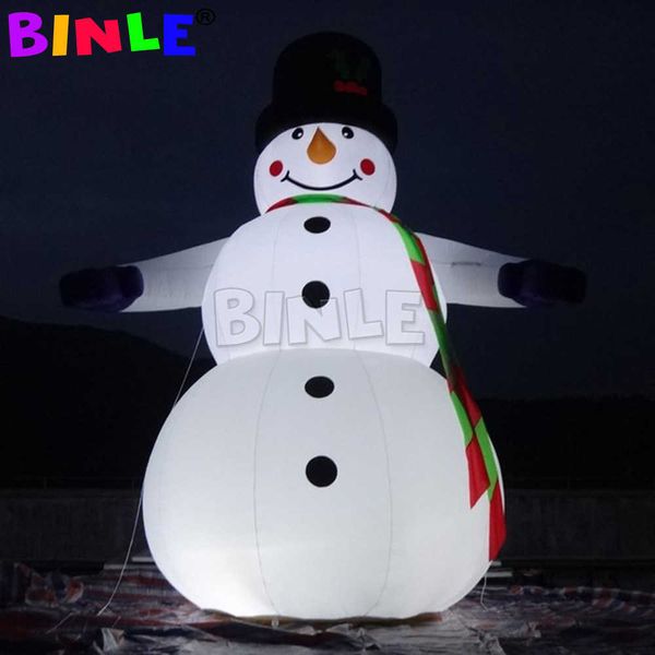 

large outdoor christmas inflatable snowman with fan led lights giant christmas decoration for promotion