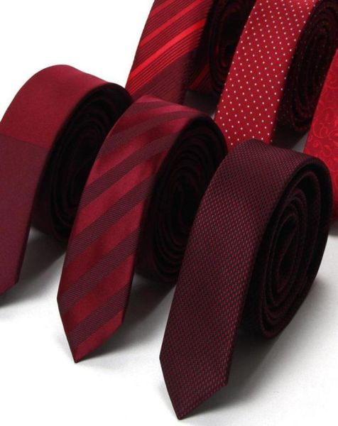 

bow ties fashion slim for men 5cm skinny necktie jacquard weave red paisley wedding neck tie gravata pack with gift boxbow6401353, Black;gray