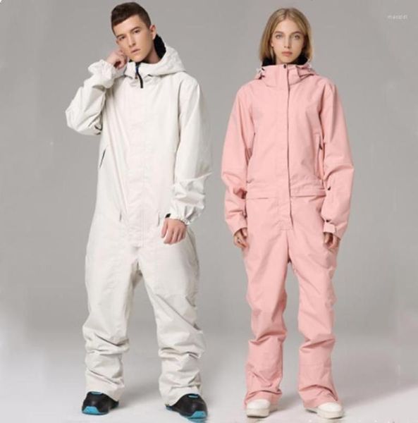

skiing pants snow onepiece ski suit men and women outdoors climbing sports snowing camping waterproof couple clothing sets1574299