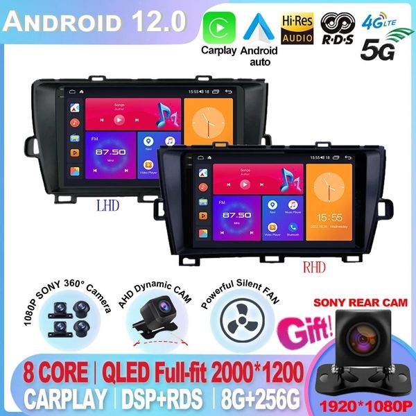 

2k for toyota prius xw30 2009 2010 2011 2012 2013 2014 2015 android 12 car radio multimedia video player gps navi stereo carplay