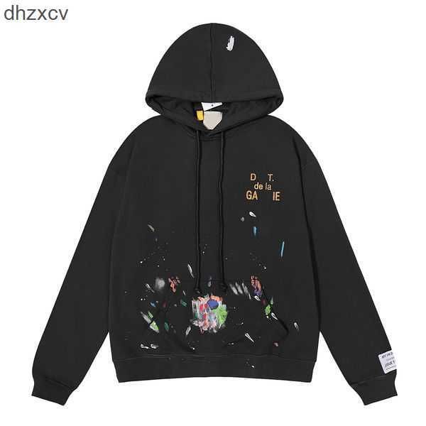 

sweatshirt galleryes hooded mens letter print couples men hoodie woman hoodies loose plus size pullover outerwear designer sweatshirts ameri, Black