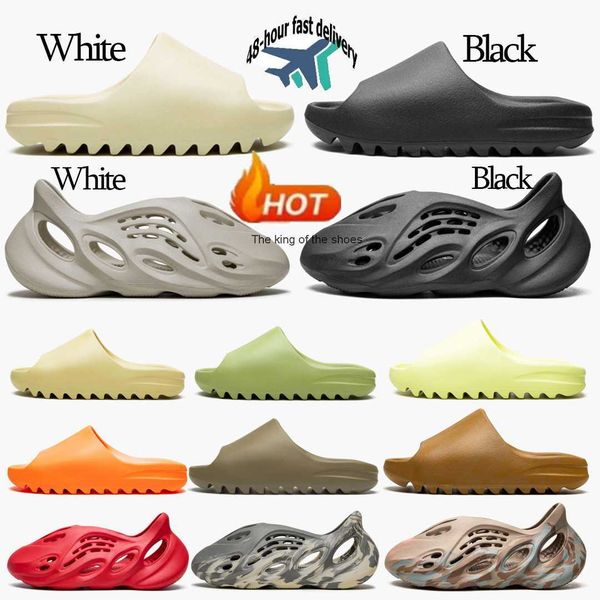 

foam runner slippers men woman fashion slides children kids slippers sandals shoes triple black white red resin bone desert sand summer
