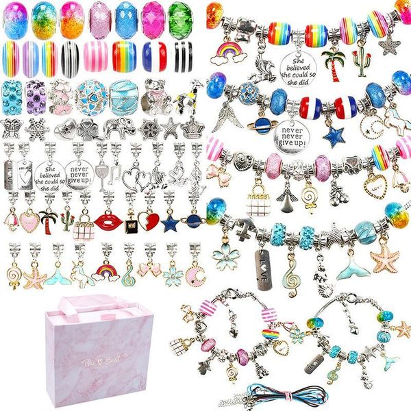 

bangle 127pcs diy bracelet beads colorful crystal bracelet gift set, Black