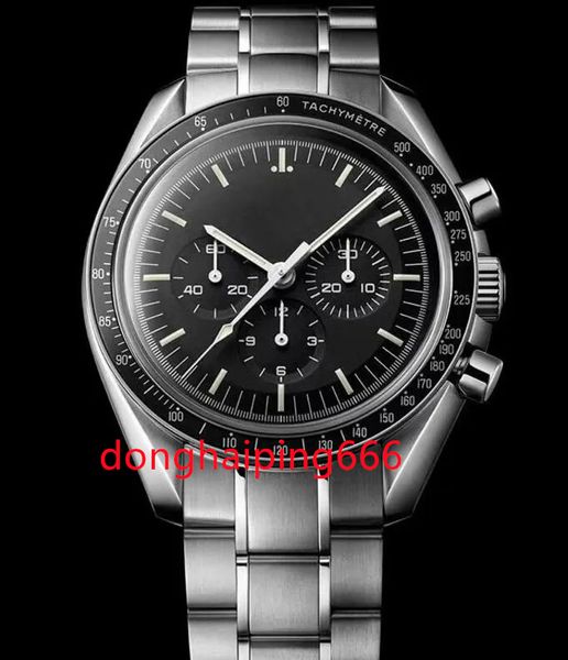 

classic new men watch automatic mechanical speed racing luminous sapphire stainless steel black leather sport mens watches, Slivery;brown