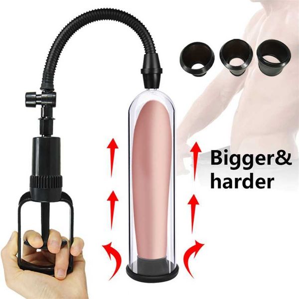 

manual penis enlarger toys for man vacuum pump male masturbation penile extender trainer adults products 80% online store