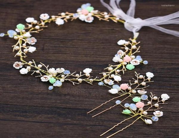 

headpieces bridal hair band wedding decoration colored flower headdress gold leaf accessories6565723, Silver