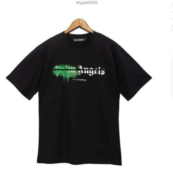 

mens t-shirt graffiti palms palmangel city designer limited inkjet letter printing men's women's sailboat short-sleeved casual hip, White;black