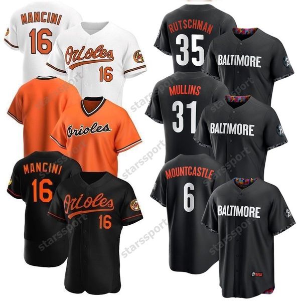 

baltimore 35 adley rutschman orioles jersey felix bautista gunnar henderson austin hays adam frazier ryan mckenna cal ripken jr. chris davis, Blue;black