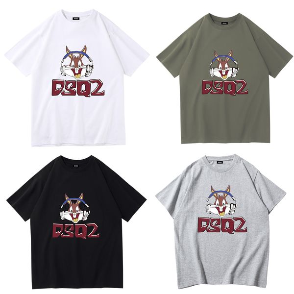 

dsq2 men's t shirts sumer style dsq icon letter d2 design casual o-neck short sleeve tees color white black dsq1105