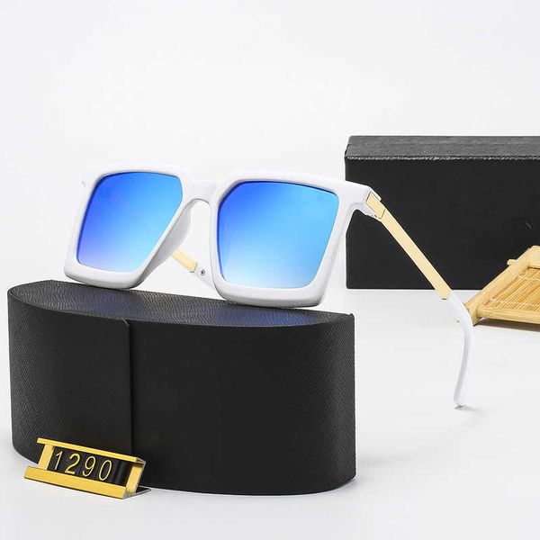 

2022 new fashion large frame square color film sunglasses men's and women's sunglasses driving thin sunglasses, White;black