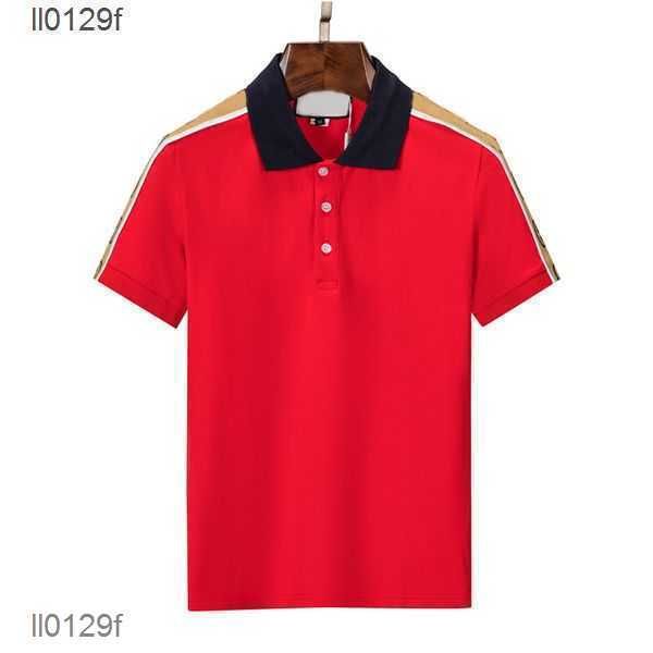 

ts designer t shirt high street solid color lapel polos printing cottom clothing tees polos plus size badge decoration #ch6 sp6p, White;black