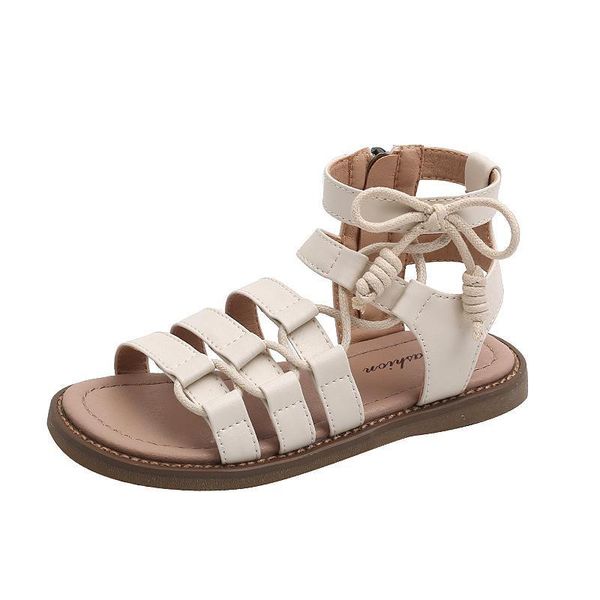 

sandals kids shoes flip flops child summer roman fashion zhongbang soft sole girls f12596, Black;red