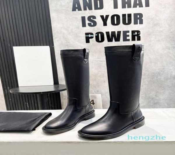 

boots women boots fashionable shoes simple and versatile leather4105337, Black